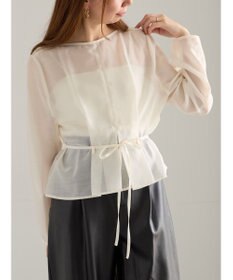 Te chichi ナローリボンシアーペプラムブラウス《2025Autumn catalog vol.2 item》