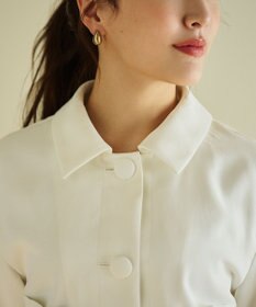 #Newans 【シワになりにくい】〈花乃まりあさんコラボ〉クロップドシャツジャケット