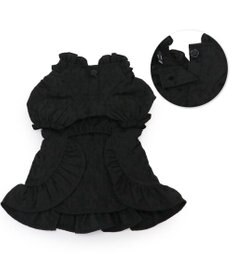 PET PARADISE cherircouture フリルリボン ワンピース 《ブラック》 小型犬