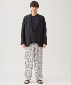 UNFILO MENS ボタニカルプリント イージーテーパードパンツ