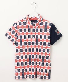 23区GOLF 【WOMEN】【吸水速乾/UVカット】フィールドチェック柄ポロシャツ