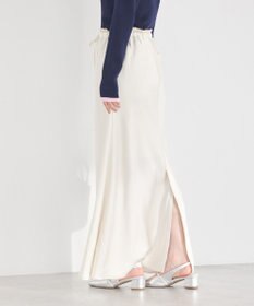 earth music&ecology サテンフリルマーメイドスカート