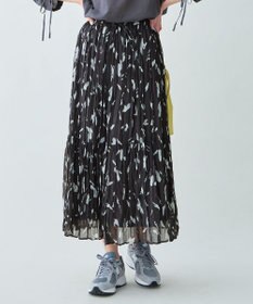 ANY アートドットプリントスカート
