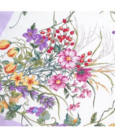 Marca ＜春の新色！＞【伝統横濱スカーフ】四季のツリー花 大判 シルクツイル スカーフ