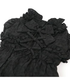 PET PARADISE cherircouture フリルリボン ワンピース 《ブラック》 小型犬