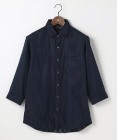 JOSEPH ABBOUD 【2WAY・リバーシブル・七分袖】リバーシブルストライプ シャツ