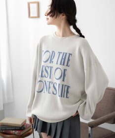 WEGO ロゴジャガードニットプルオーバー