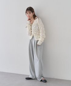 earth music&ecology レースレイヤード風スウェットパンツ