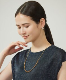 自由区 【カタログ掲載】プレシオサダイヤレーン ネックレス ブラウン