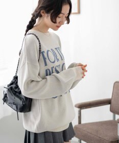 WEGO ロゴジャガードニットプルオーバー