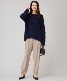 自由区 へアリーケーブル ニット