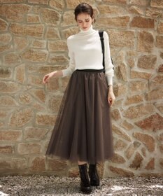 23区 【SLOW/一部店舗限定】シアーリブ タートルネックニット