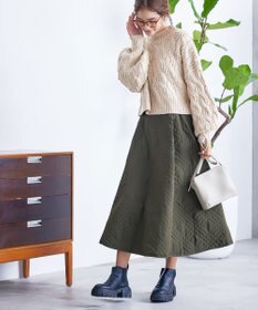 Tiaclasse ミモレ丈中綿スカート