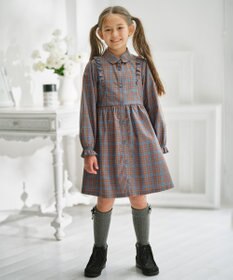 組曲 KIDS 【110-140㎝】リセチェックシャツ ワンピース
