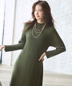 ANY SIS S 【洗える】求心リブニット ワンピース