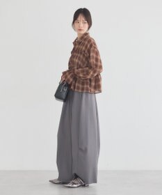 earth music&ecology シャーリングチェックシャツ