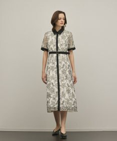 GRACE CONTINENTAL フラワーコード刺繍ワンピース