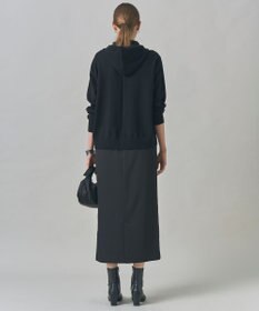 ICB 【CLASSY.掲載・裏起毛】 ウォームサテン Iラインスカート