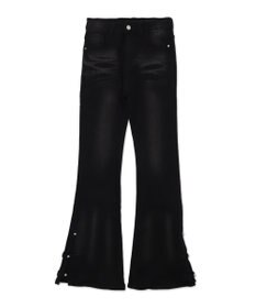 WEGO デザインスリットストレッチフレアデニム