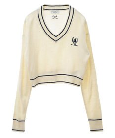 earth music&ecology キャットロゴショートニットプルオーバー