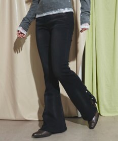 WEGO デザインスリットストレッチフレアデニム