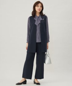 J.PRESS LADIES 【セットアップ対応・洗える】セラテリーダブルクロス ジレ