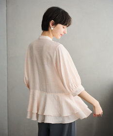#Newans 【洗える】ダブルフリルヘムシアーシャツ