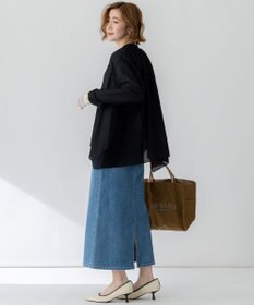 23区 【洗える】シアーコットンシルク ハンカチーフヘム デザイン シャツ