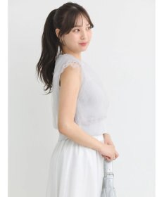 earth music&ecology チュールドッキングノースリカーディガン