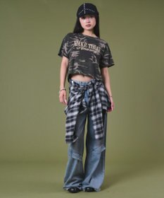 WEGO フェイクシャツスリーブデニム