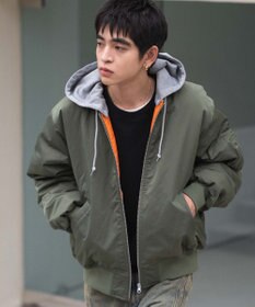 WEGO 【ユニセックス着用ITEM】2WAYフードパファーMA－1