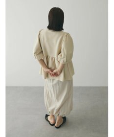 Green Parks armonia. ウエストギャザー袖ボリュームニット