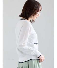 Te chichi ポケット付きクルーネックカーディガン