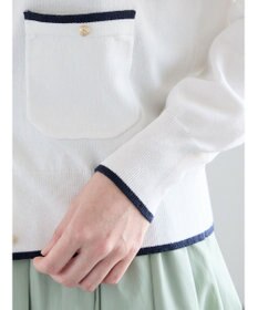 Te chichi ポケット付きクルーネックカーディガン