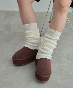 WEGO 【暖かい】厚底ショートFムートンブーツ