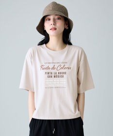 ANY ANYファンクションロゴTシャツ グレージュ