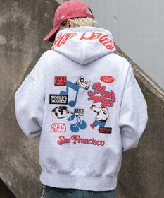 WEGO 【ユニセックス着用ITEM】別注BENDAVISグラフィックプルパーカー