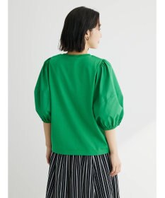 Green Parks 布帛ドッキングランタンスリーブカットプルオーバー