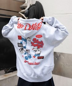 WEGO 【ユニセックス着用ITEM】別注BENDAVISグラフィックプルパーカー