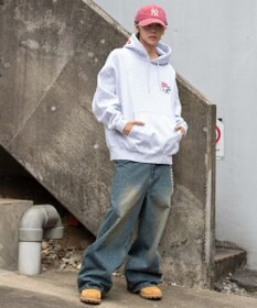 WEGO 【ユニセックス着用ITEM】別注BENDAVISグラフィックプルパーカー