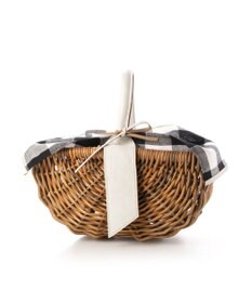 UNBILLION perche アラログ×姫路レザーフラップ付きカゴバッグ