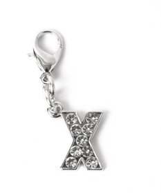 WEGO 【痛バ＆推し活グッズ】シルバービジューアルファベットDIYチャーム15ｍｍ