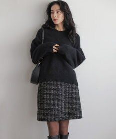 組曲 ラメステッチツイード スカート