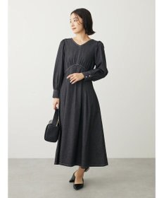 Green Parks ・ＥＬＥＮＣＡＲＥ　ＤＵＥウエストタックデニムワンピース