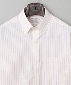 GOTAIRIKU 【形態安定】PREMIUMPLEATS_レギュラーカラー 通年ドレスシャツ（ボーダー）