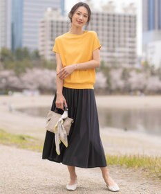 J.PRESS LADIES L 【洗える】ジャージー フレアー スカート