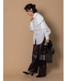 Te chichi 【泉 里香さん着用・Oggi.jp10/23掲載】ラッフルスリーブシャツ