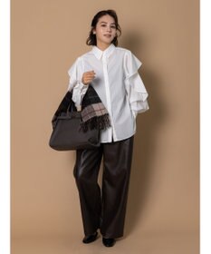 Te chichi 【泉 里香さん着用・Oggi.jp10/23掲載】ラッフルスリーブシャツ