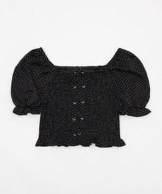 WEGO レースアップシャーリングブラウス