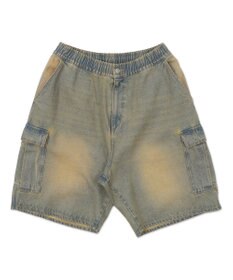 WEGO 【SMLサイズ展開】イージーバギーデニムカーゴショーツ